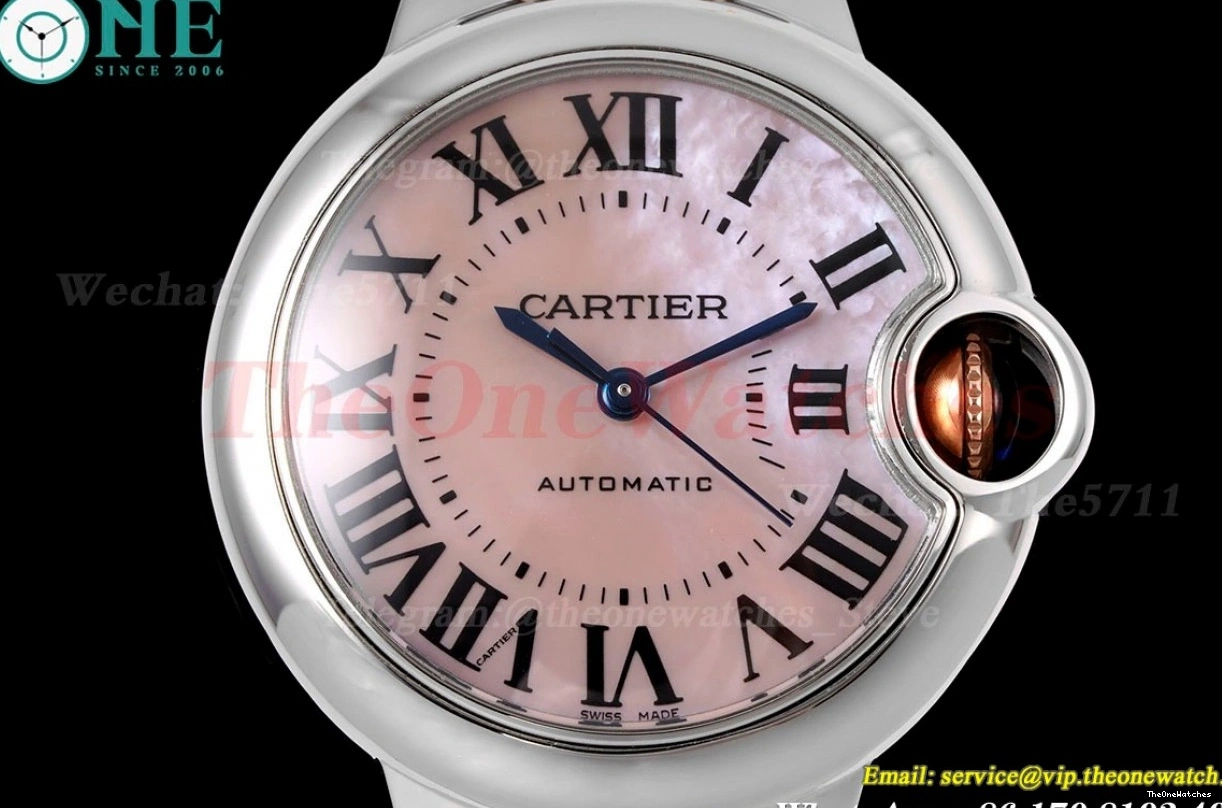 Bleu 33mm Dial NH05 Pink Cartier AF Ballon De Mop RG SS 0124